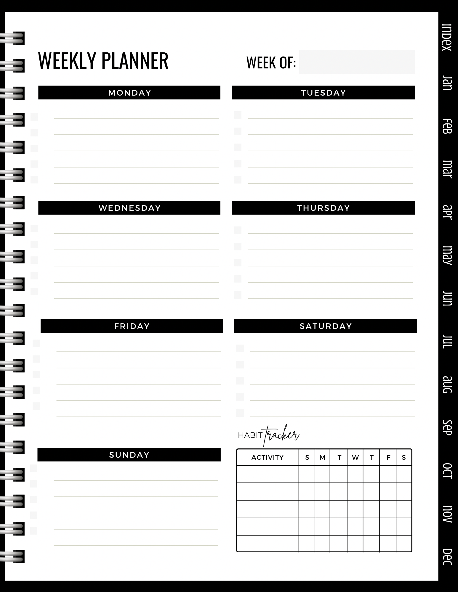 It Girl Digital Planner- Black