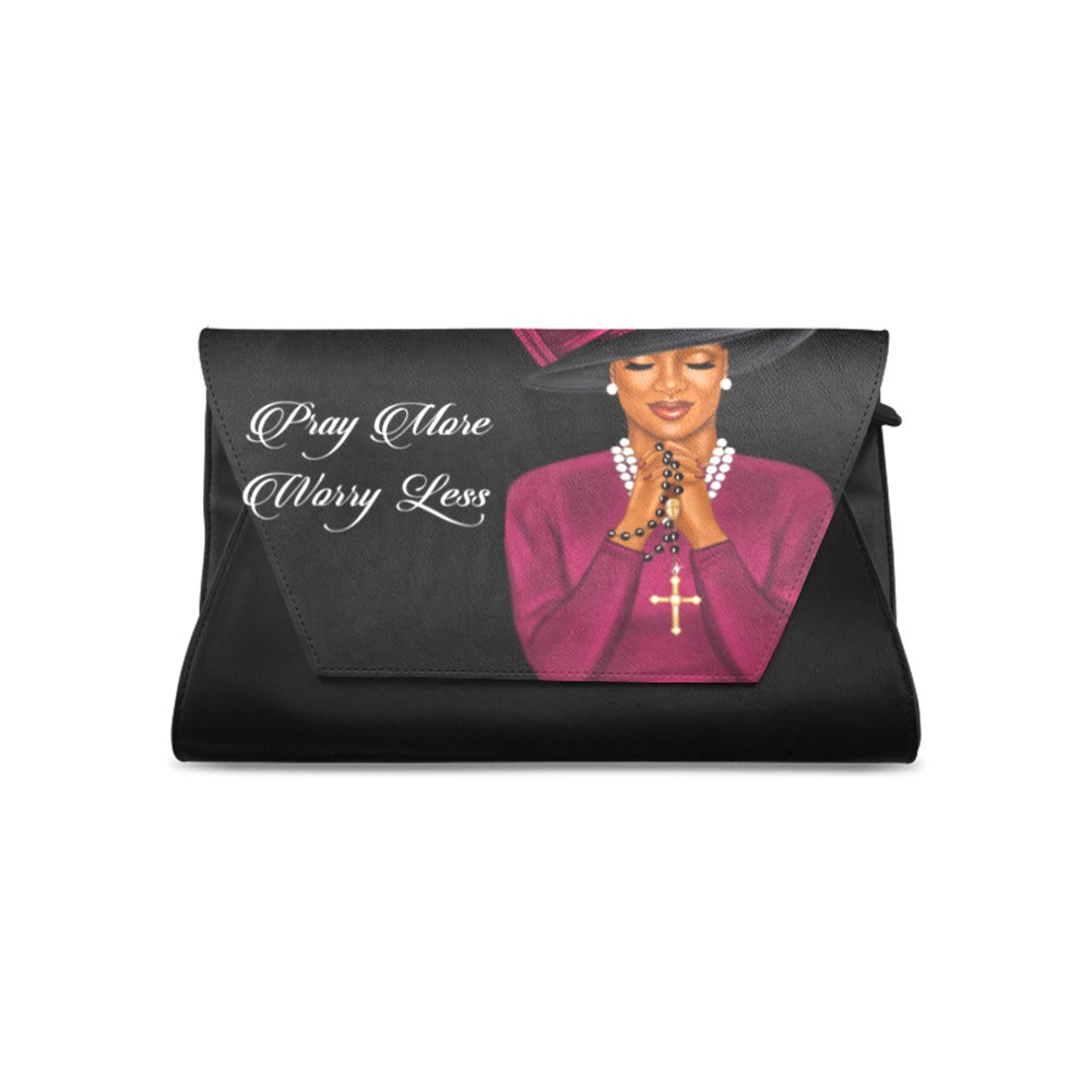 Pray More Clutch Bag